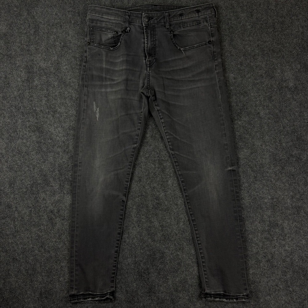 R13 Boy Skinny Jeans Faded Gray Made in Italy Size 31 FW15-128